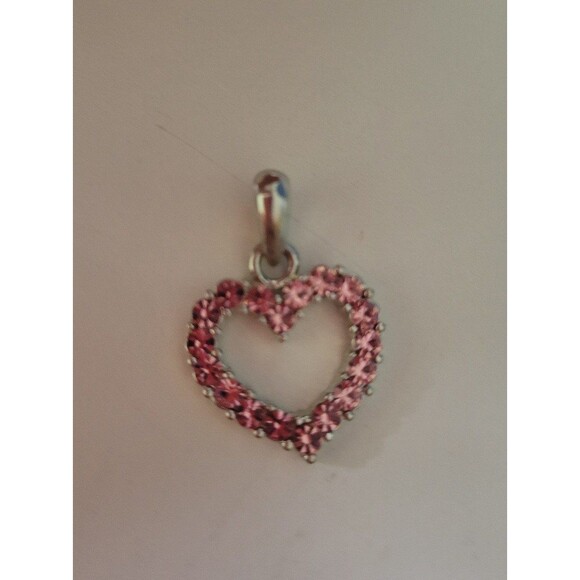 Pendant Pink Heart Crystal - Picture 1 of 3
